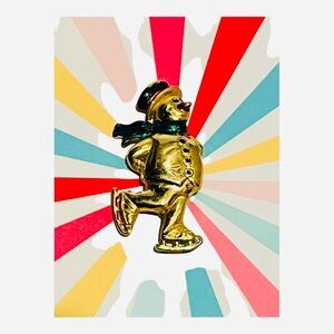 Vintage Avon Snowman broach pin christmas holidays wear gifts for her